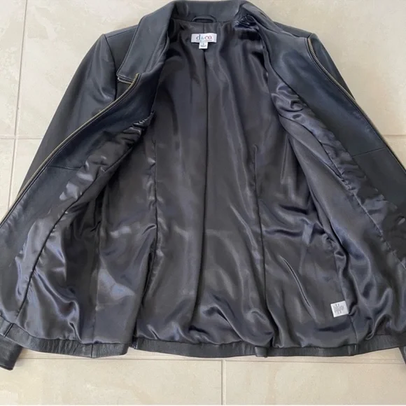 Black Leather Jacket by Denim & Company Small NWT - Picture 8 of 11